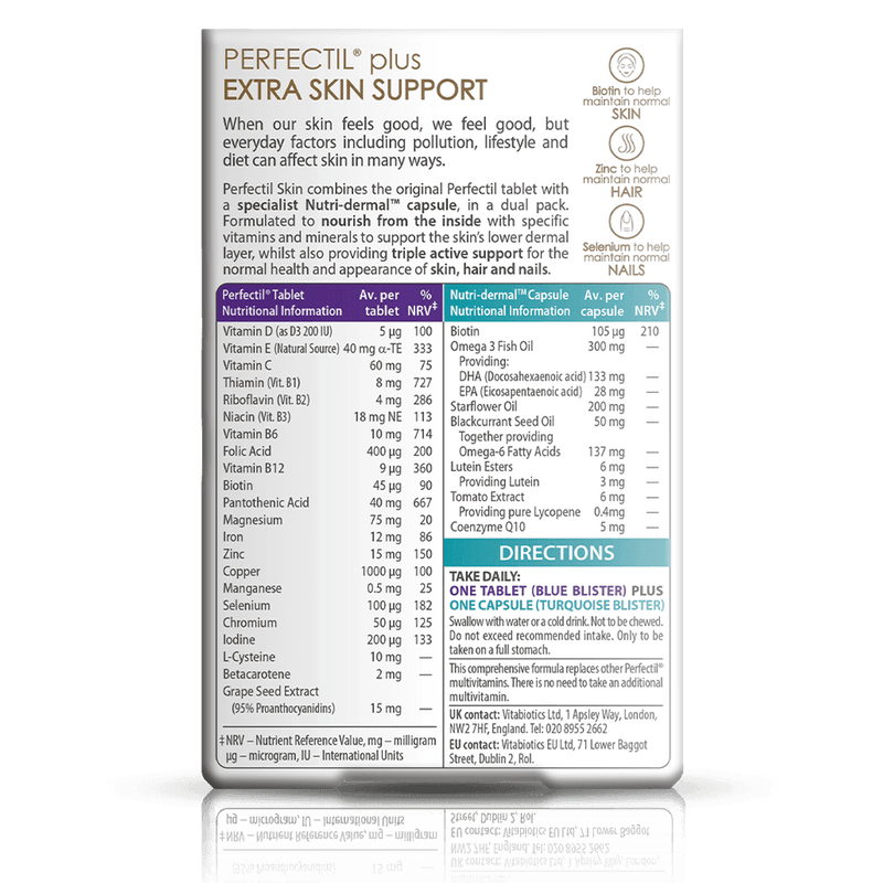Vitabiotics Perfectil Plus Skin 28 Tablets + 28 Capsules