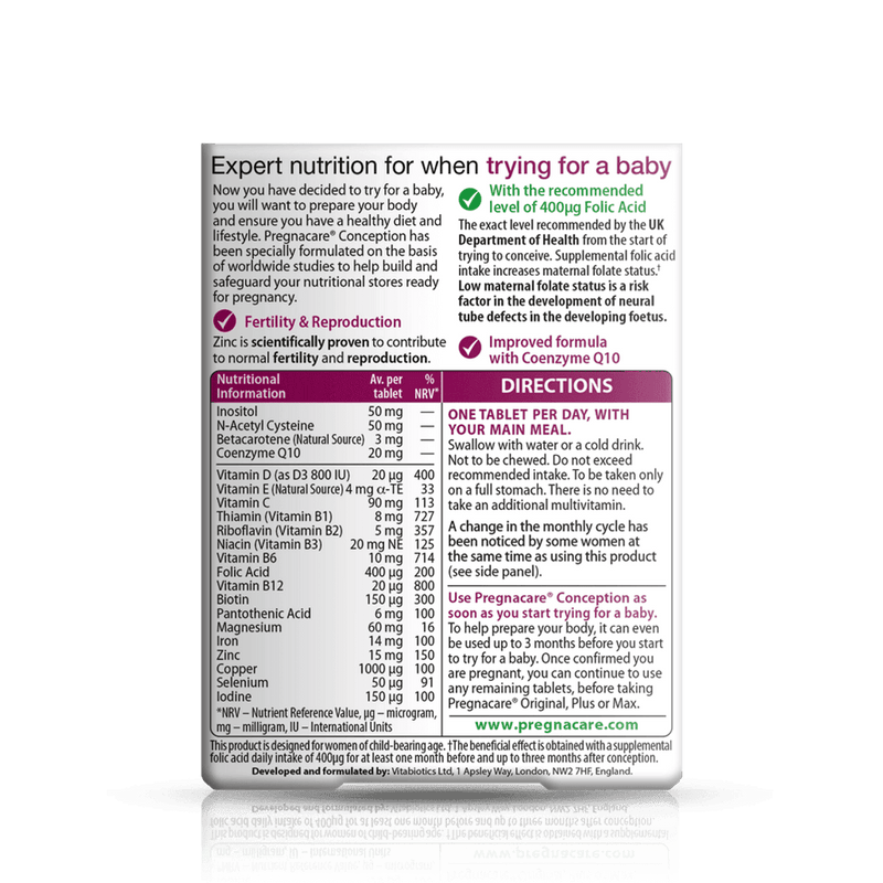 Vitabiotics Pregnacare Conception 30 Tablets