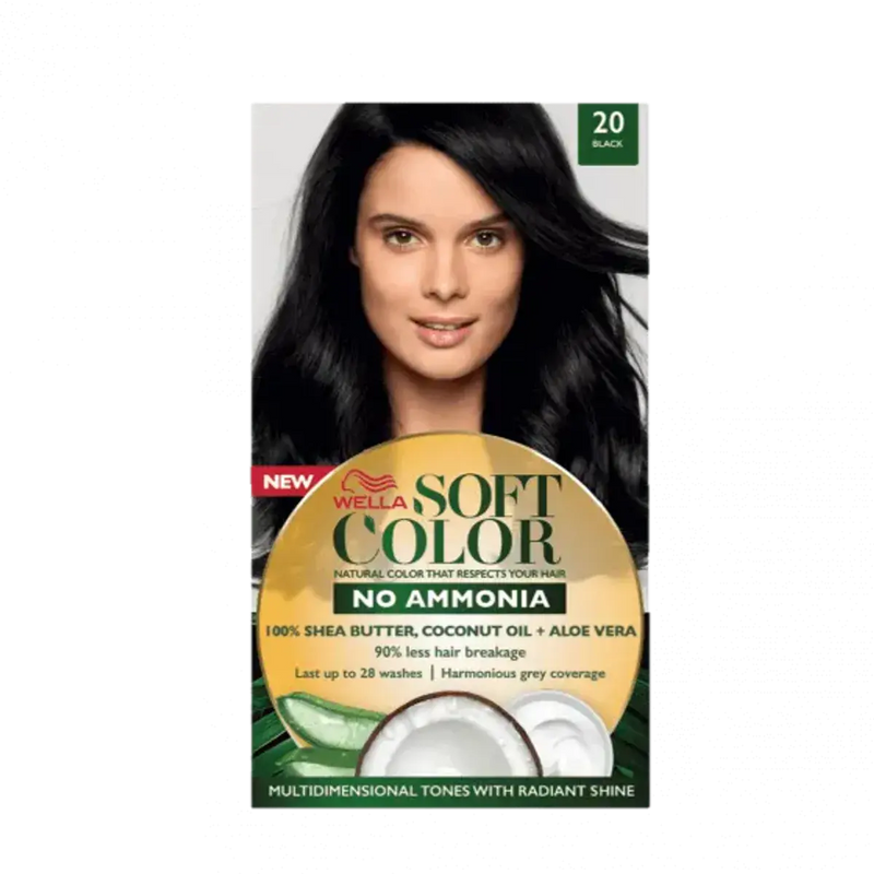 Wella Soft Color Natural Instincts Hair Color 2/0 Black