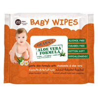 Palmers Aloe Vera Formula With Vitamin E Baby Wipes Flow 20 Packs