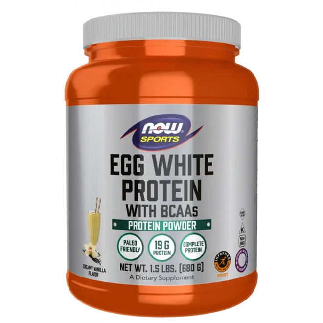 Now Sports Egg White Protein Powder Vanilla 680g