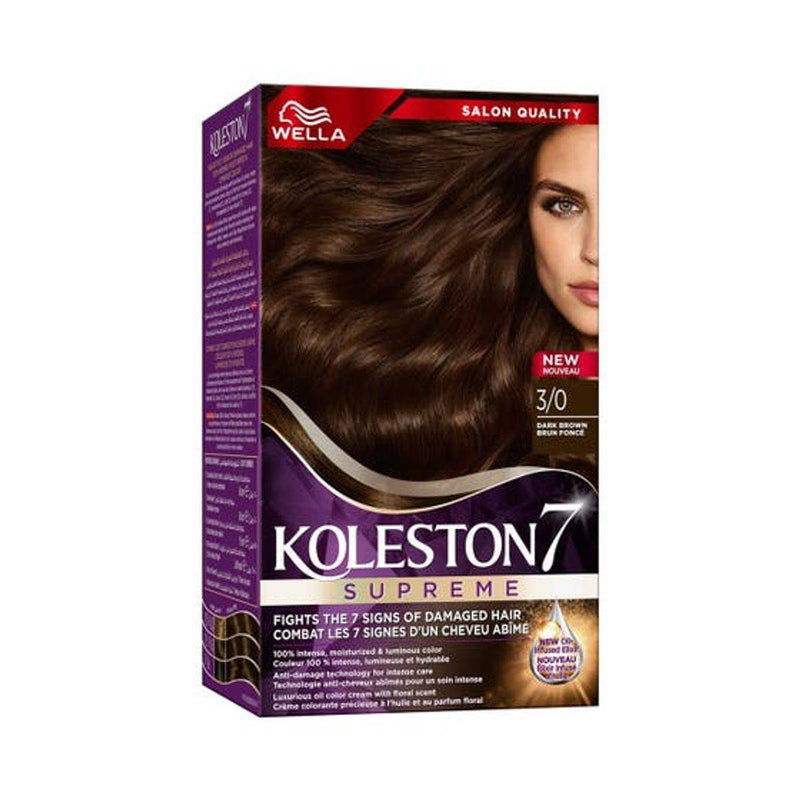 Wella Koleston Supreme Hair Color 3/0 Dark Brown