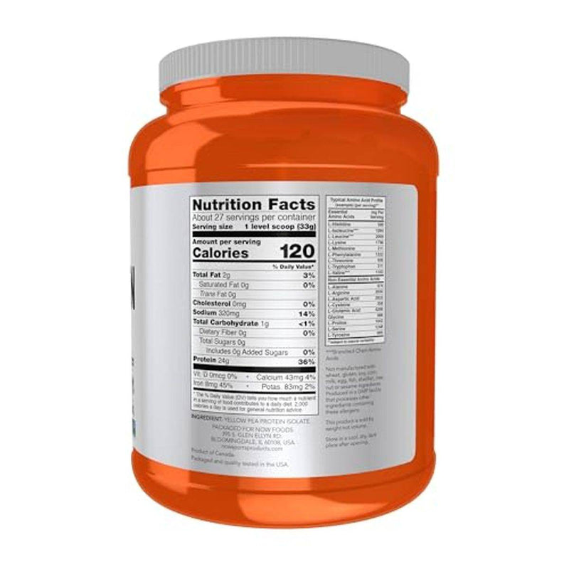 Now Sports Pea Protein Unflavored 907g