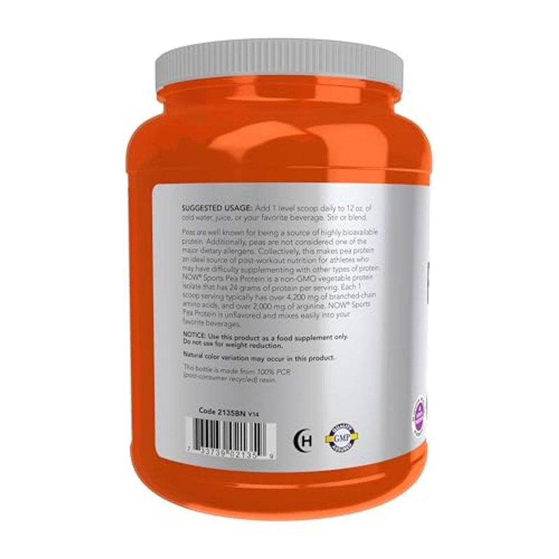 Now Sports Pea Protein Unflavored 907g