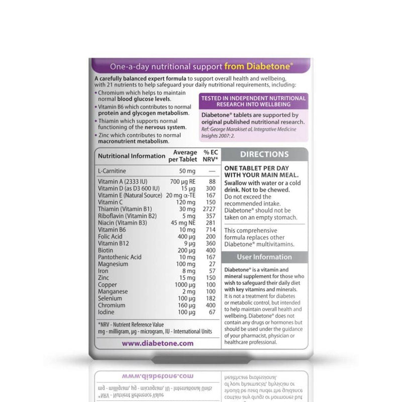 Vitabiotics Diabetone 30 Tablets