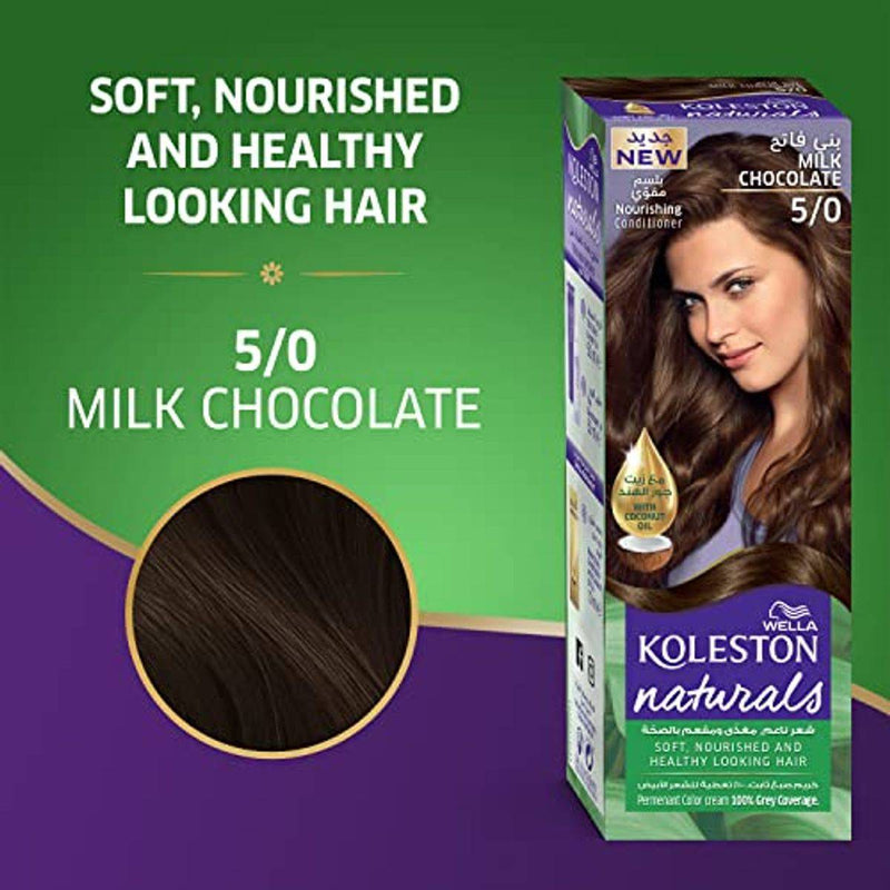Wella Koleston Naturals Hair Color 5/0 Milk Chocolate