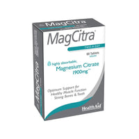 HealthAid MagCitra Magnesium Citrate 1900mg 60 Tablets