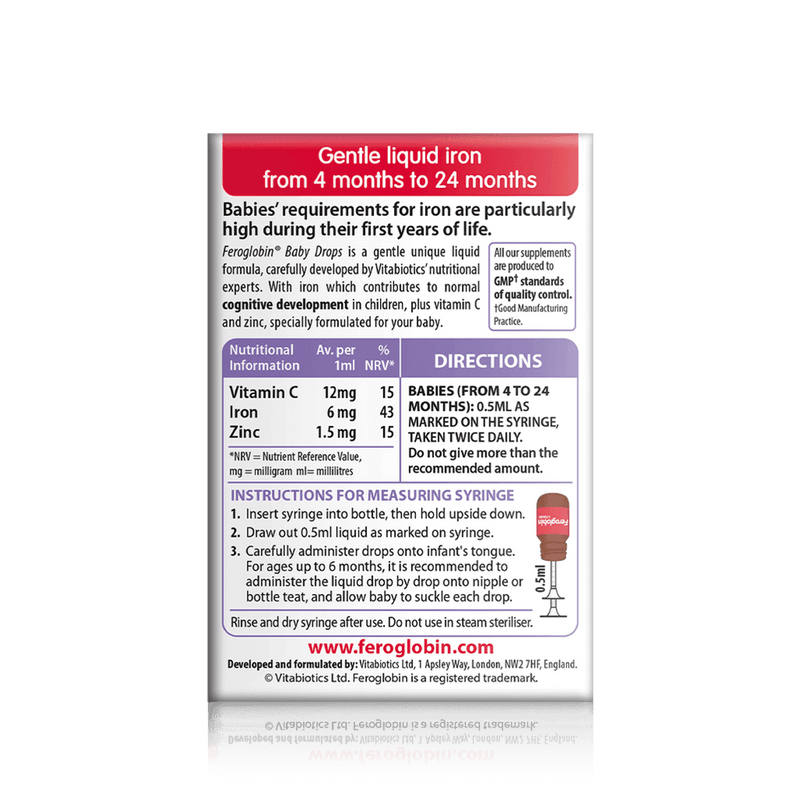Vitabiotics Feroglobin Baby Drops 30ml