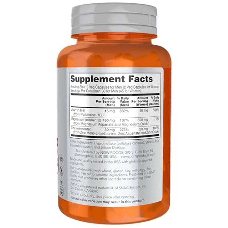 Now Sports ZMA 800mg 90 Vege Capsules