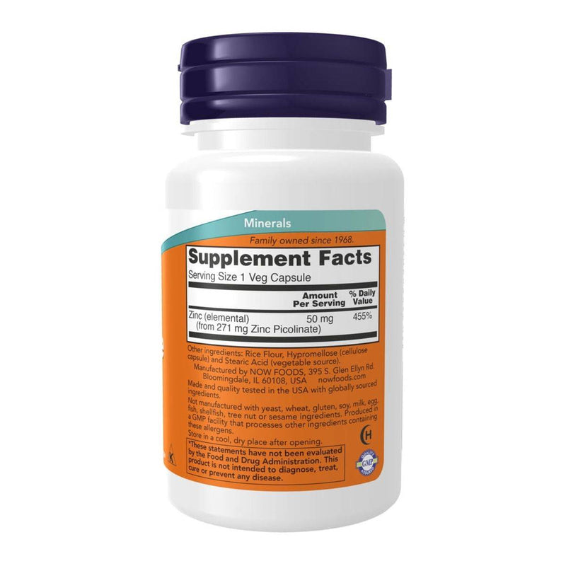 Now Zinc Picolinate 50mg 60 Capsules
