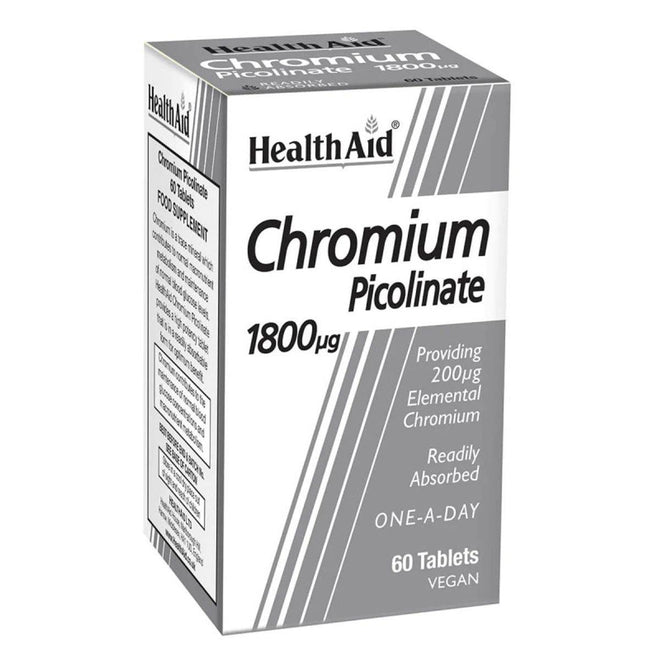 HealthAid Chromium Picolinate 1800ug 60 Tablets