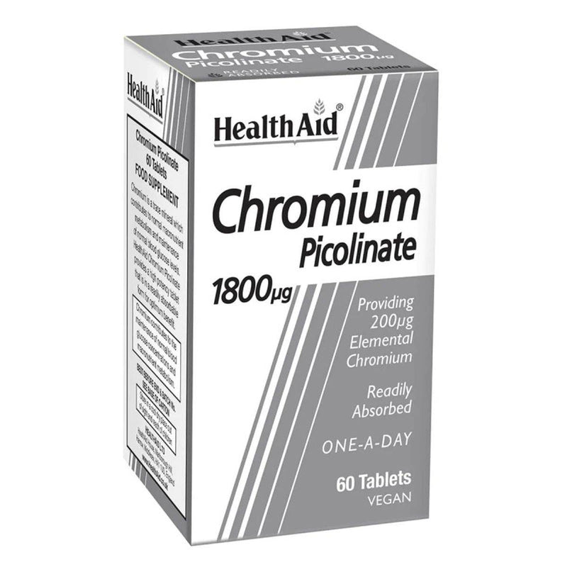 HealthAid Chromium Picolinate 1800ug 60 Tablets