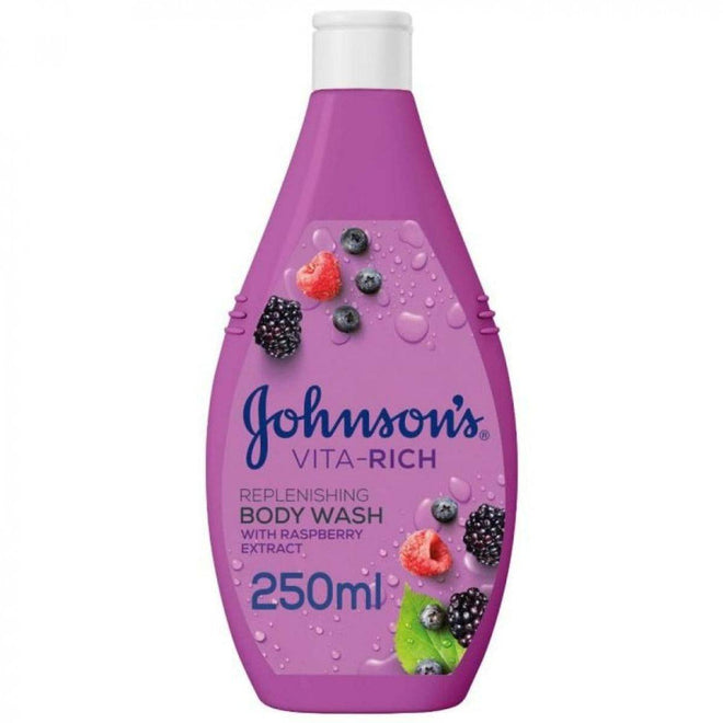 Johnsons Vita Rich Body Wash Replenishing Raspbery 250ml