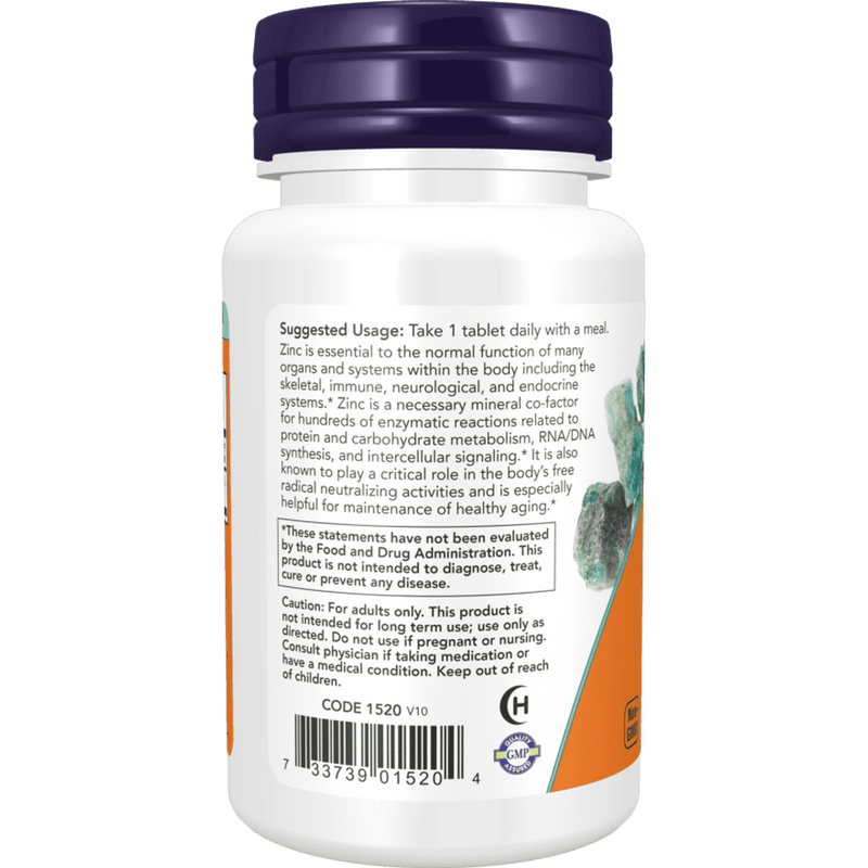 Now Zinc Gluconate 50mg 250 Tablets
