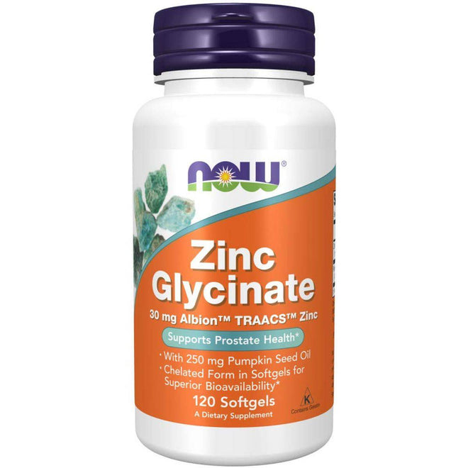 Now Zinc Glycinate 30mg 120 Softgels