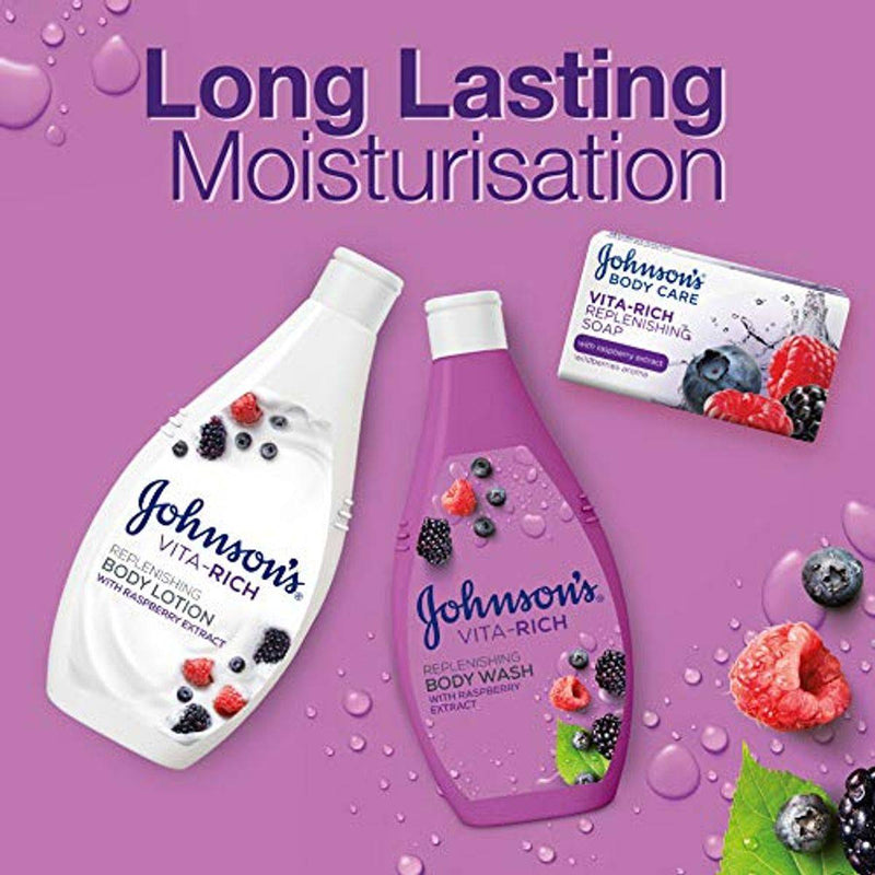 Johnsons Vita Rich Body Wash Replenishing Raspberry 400ml