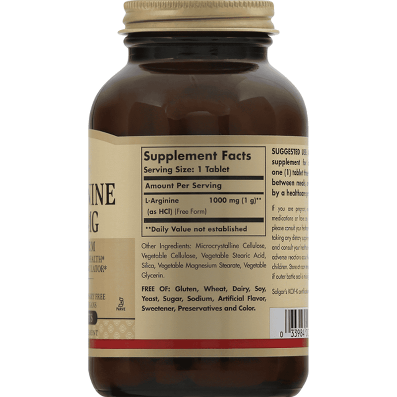 Solgar L Arginine 1000mg 90 Tabletss