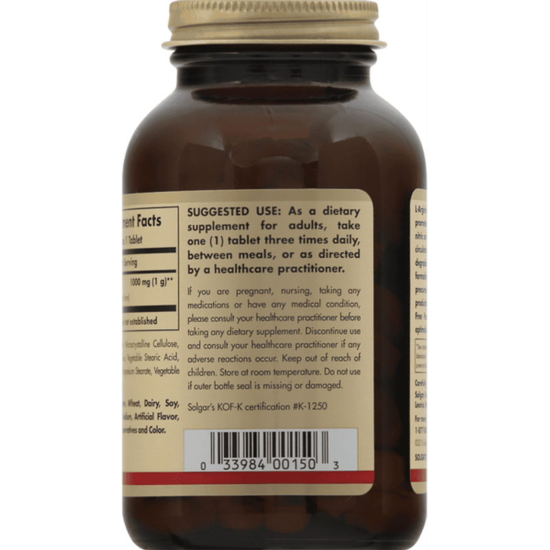 Solgar L Arginine 1000mg 90 Tabletss
