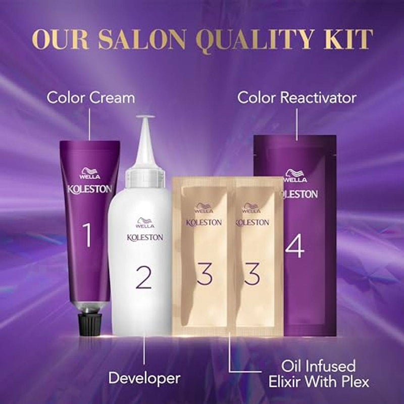 Wella Koleston Infinite Glow Ash Hair Color 4/1 Enigmatic Medium Ash Brown