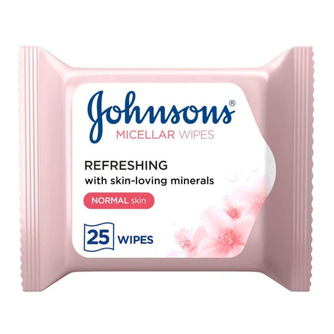 Johnsons Cleansing Face Micellar Wipes Normal Skin 25 Pieces