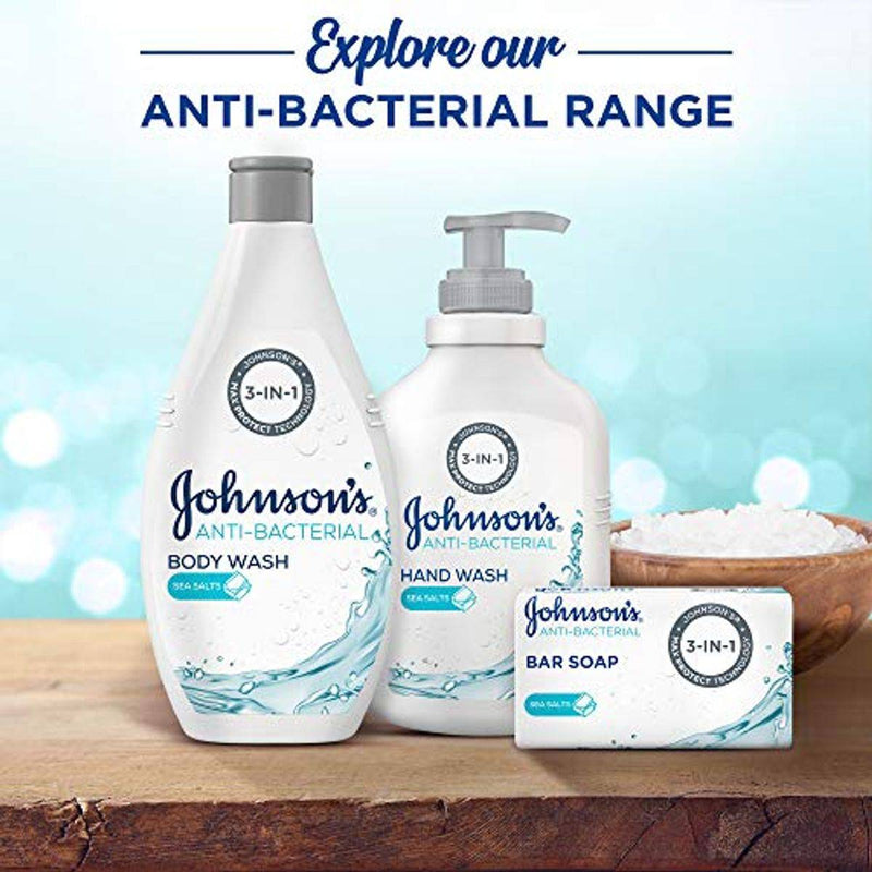 Johnsons Anti Bacterial Body Wash Sea Salts 250ml