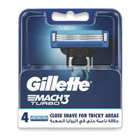 Gillette Blades Mach3 Turbo 4 Refills