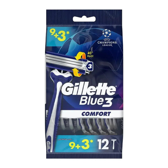 Gillette Razor Disposable Blue3 Comfort 9+3 Count