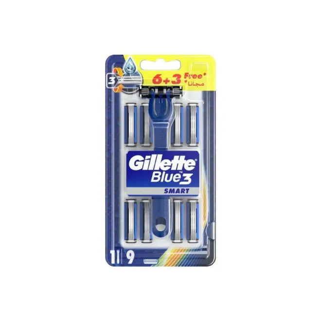 Gillette Razor Disposable Blue3 Smart 6+3 Count