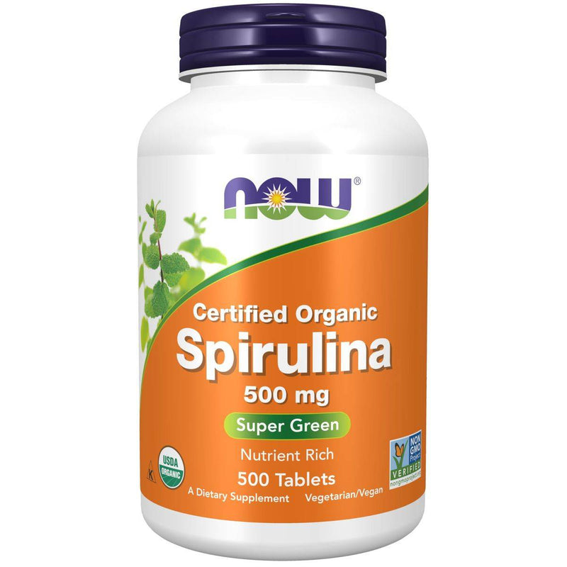 Now Spirulina 500mg Organic 500 Tablets