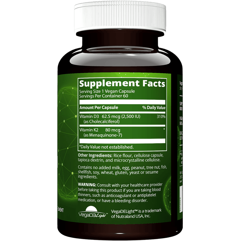 MRM Nutrition Vegan Vitamin D3 & K2 60 VegeCapsules