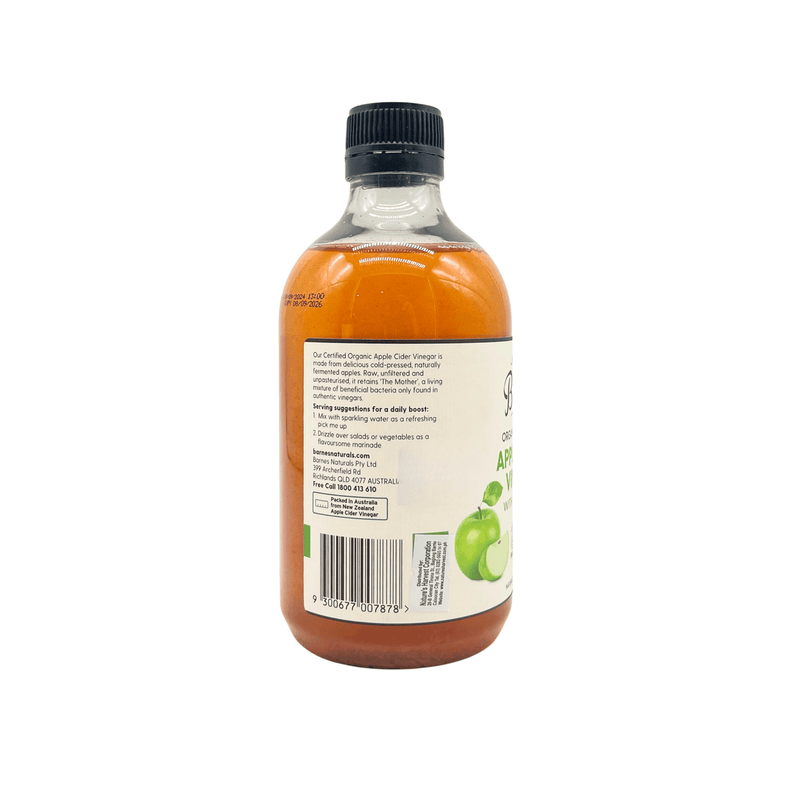 Barnes Naturals Organic Apple Cider Vinegar With The Mother 500ml