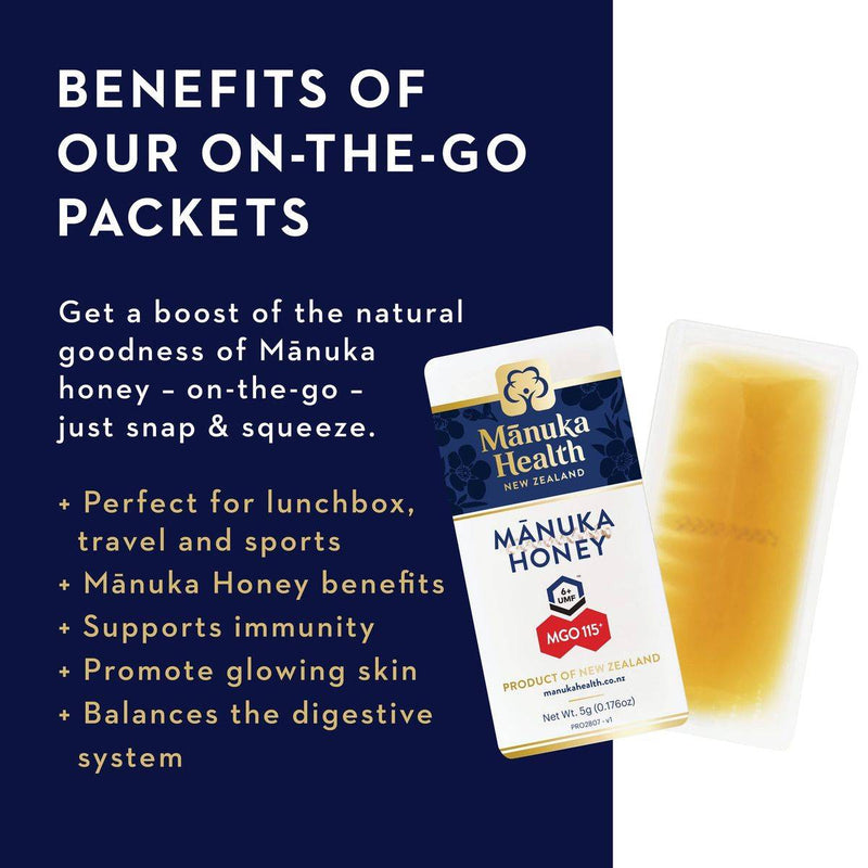 Manuka Health Manuka Honey MGO115+ UMF On The Go 12 Sachets
