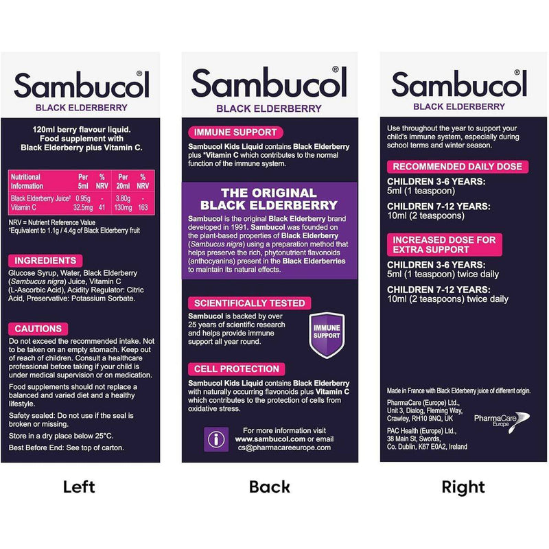 Sambucol Kids + Vitamin C Liquid 120ml