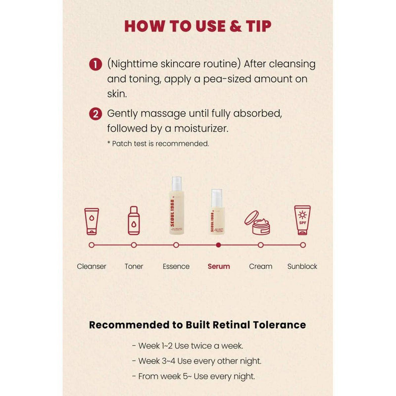 K-Secret Seoul 1988 Serum : Retinal Liposome 2% + Black Ginseng 50ml
