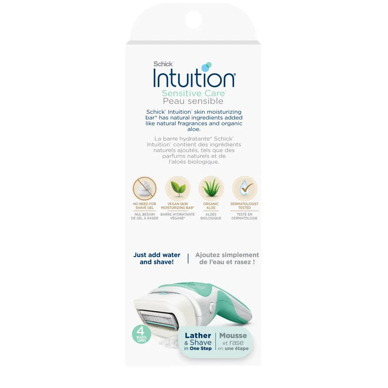 Schick Womens Intuition Sensitive Care Kit 2 Moisturizing Razor Blade