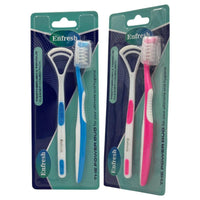Enfresh Toothbrush with Tongue Cleaner 2 Packs