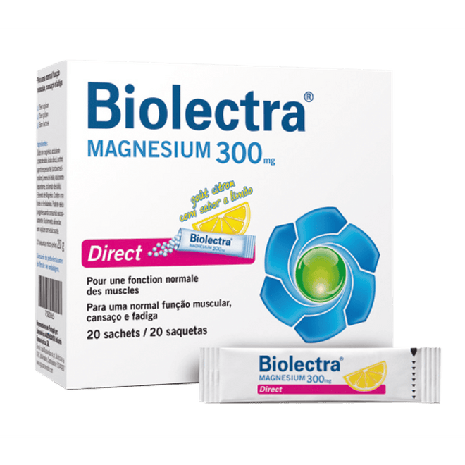 Biolectra Magnesium 300mg Direct 20 Sticks