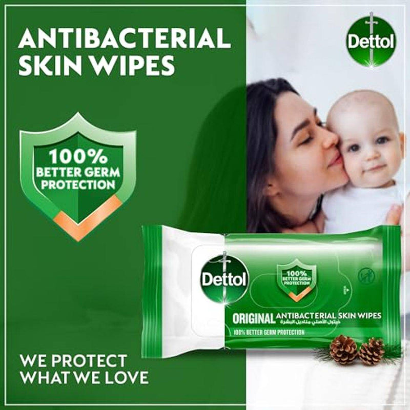 Dettol Antibacterial Skin Wipes Original 20 Sheets