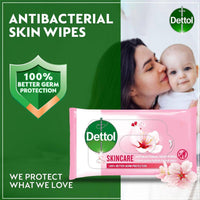 Dettol Antibacterial Skin Wipes Skincare 10 Sheets