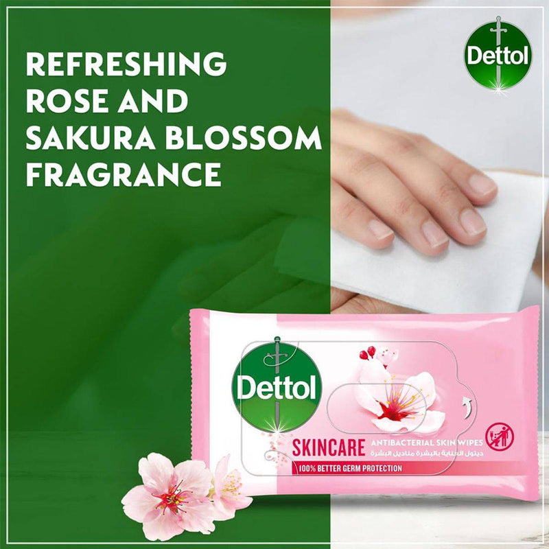 Dettol Antibacterial Skin Wipes Skincare 10 Sheets