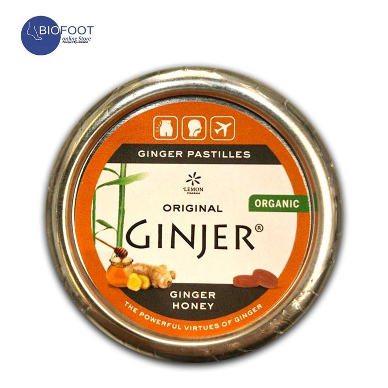 Ginjer Organic Ginger Pastilles Honey 40g