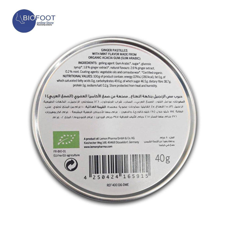 Ginjer Organic Ginger Pastilles Mint 40g