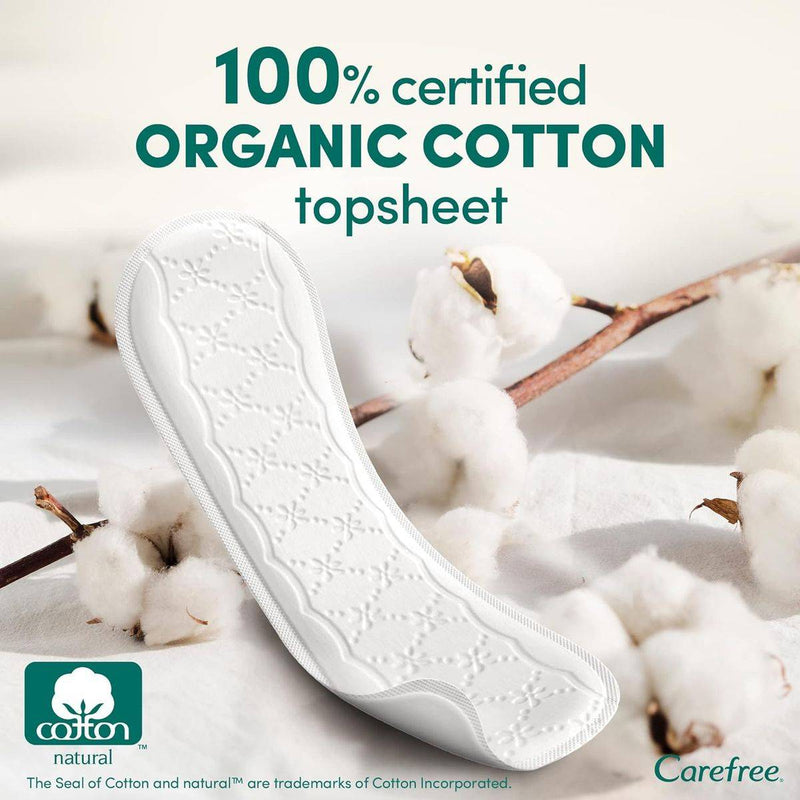 Carefree Organic Cotton Liners Long 24 Pieces
