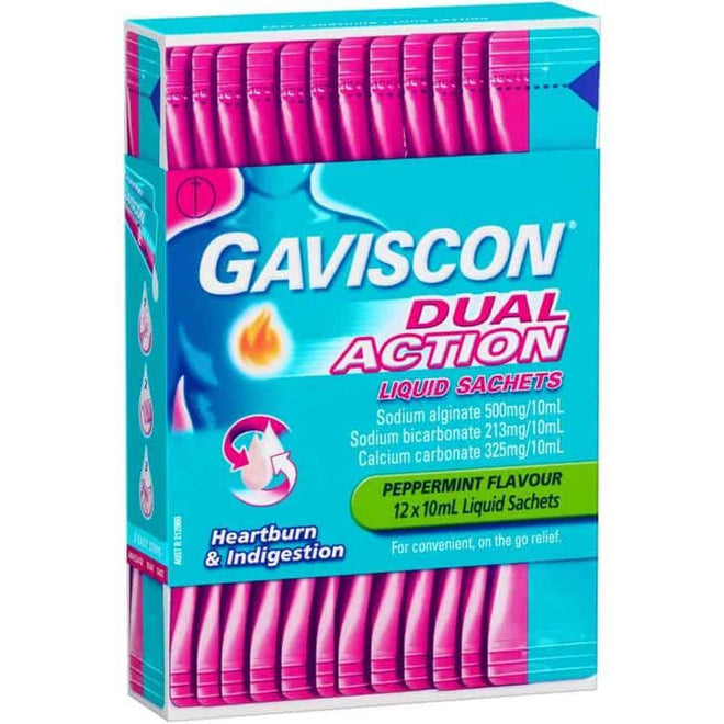 Gaviscon Double Action Liquid 10ml 12 Sachets