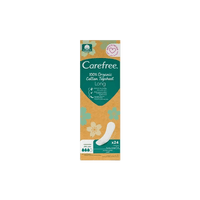 Carefree Organic Cotton Liners Long 24 Pieces
