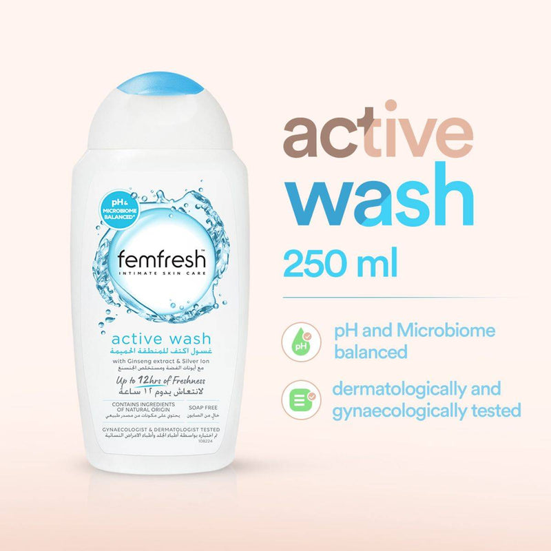 Femfresh Intimate Active Fresh Wash 250ml