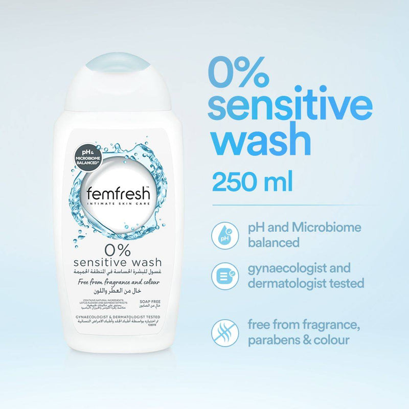 Femfresh Intimate Wash Sensitive 0% 250ml