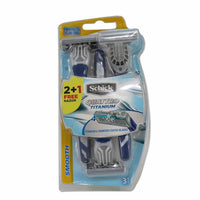 Schick Men Quattro 4 Titanium Disposable Razor 2 + 1 Pieces