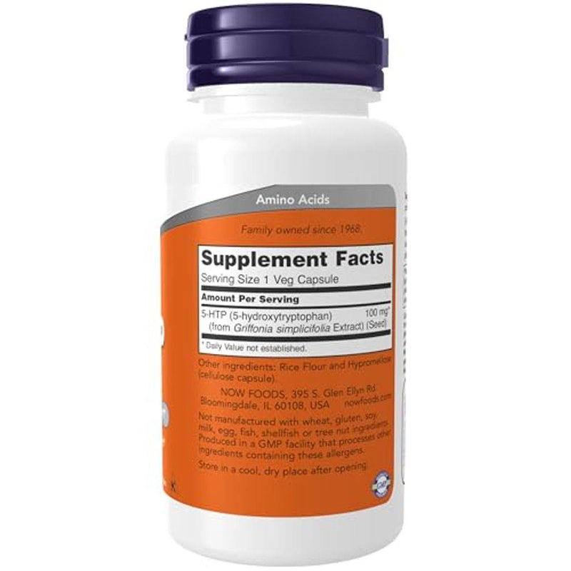 Now 5HTP 100mg 60 VegeCapsules