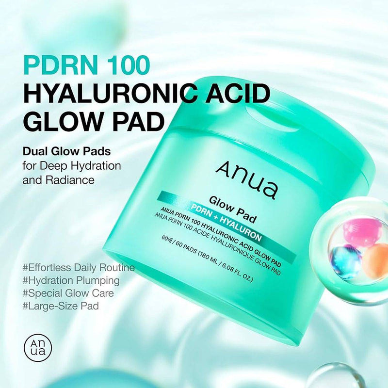 Anua PDRN 100 Hyaluronic Acid Glow Pad 60 Pieces